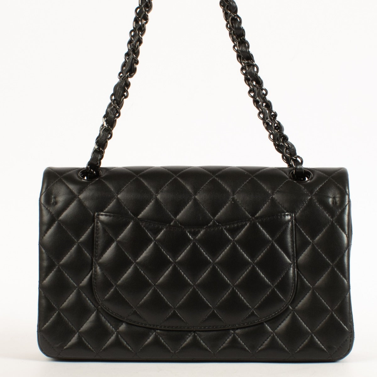 Chanel So Black Lambskin Medium Classic 11.12 Handbag