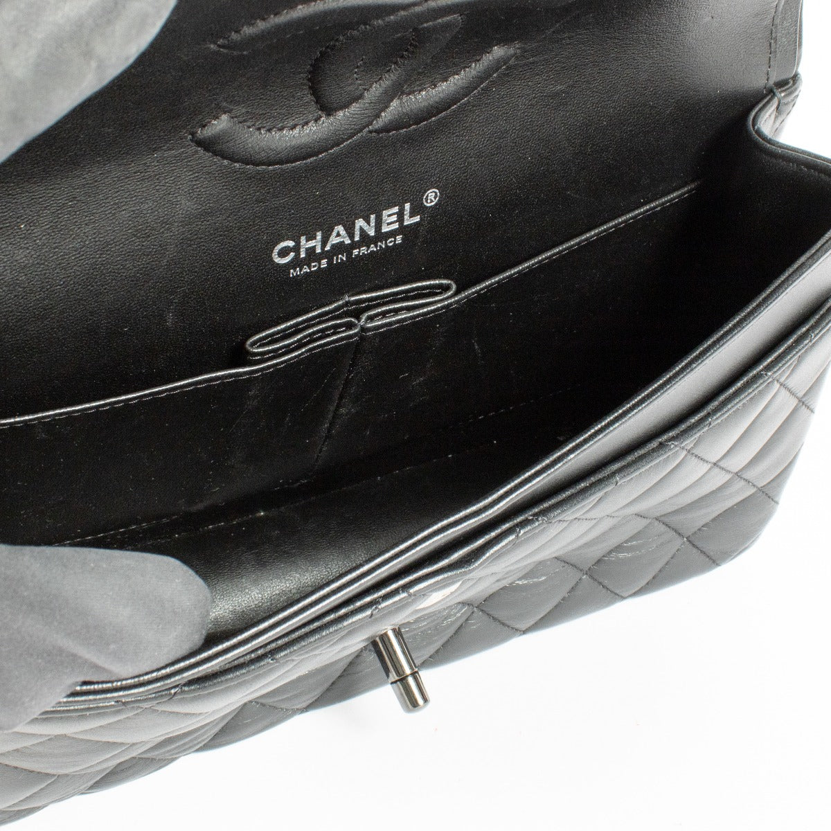 Chanel So Black Lambskin Medium Classic 11.12 Handbag