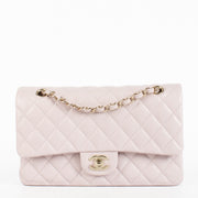 Authentic Second Hand Chanel Pale Pink Caviar Medium Classic 11.12 Bag in brand new condition with stickers on Labellov.com