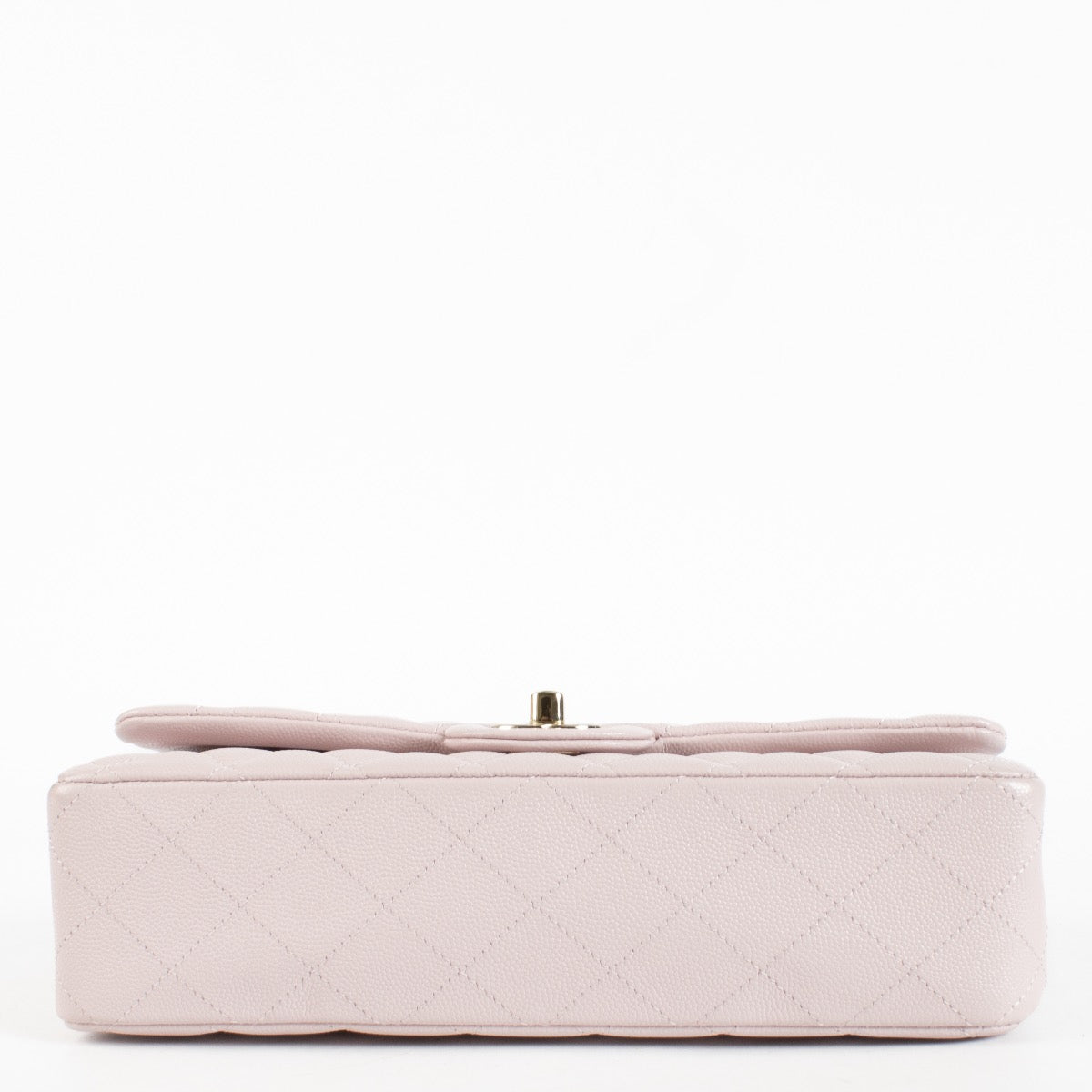 Authentic Second Hand Chanel Pale Pink Caviar Medium Classic 11.12 Bag in brand new condition with stickers on Labellov.com