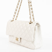 Authentic Preloved Chanel White Caviar Medium Classic 11.12 Bag on Labellov.com