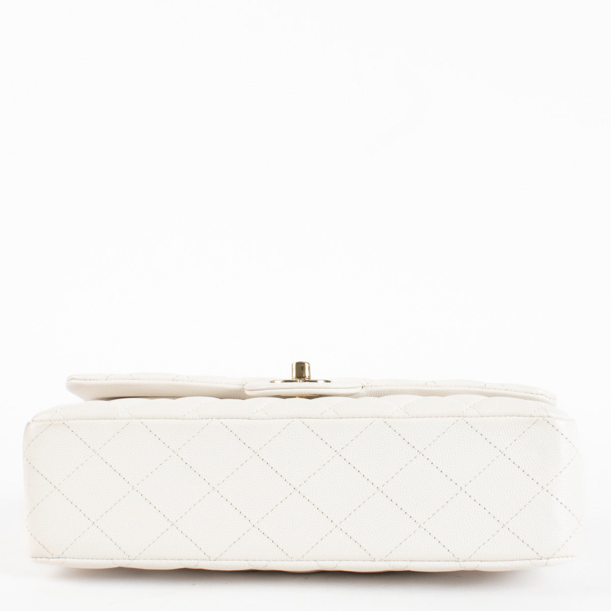 Authentic Preloved Chanel White Caviar Medium Classic 11.12 Bag on Labellov.com