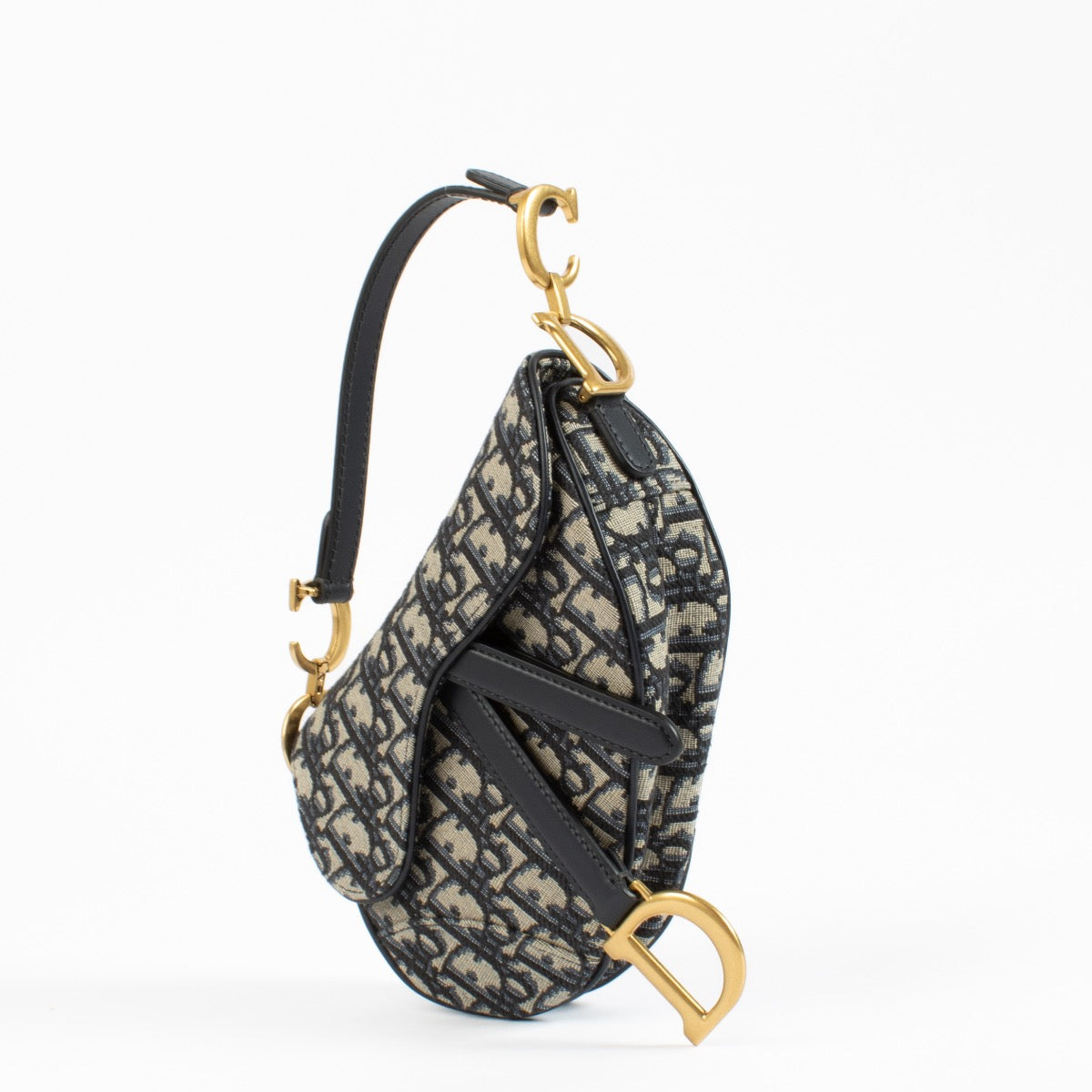 shop 100% authentic second hand Christian Dior Blue Oblique Mini Saddle Bag on Labellov.com