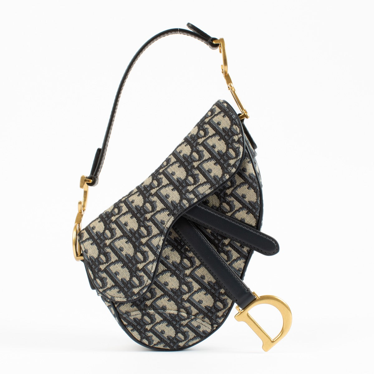 shop 100% authentic second hand Christian Dior Blue Oblique Mini Saddle Bag on Labellov.com