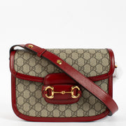 Authentic Second Hand Gucci Red GG Supreme Horsebit 1955 Medium on Labellov.com