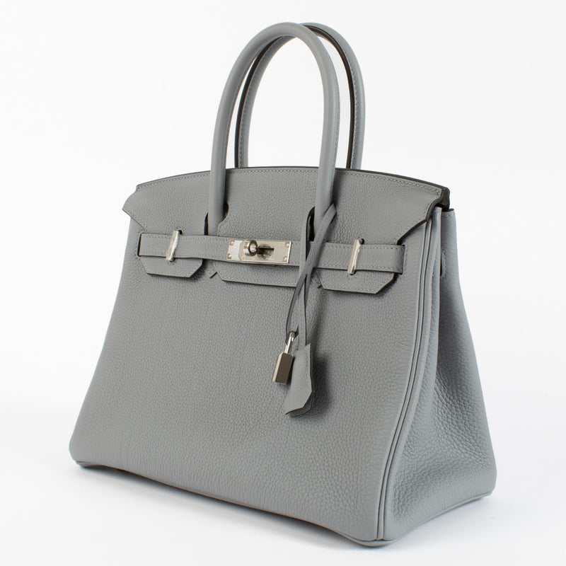 Hermès Birkin 30 Gris Pantin Togo PHW