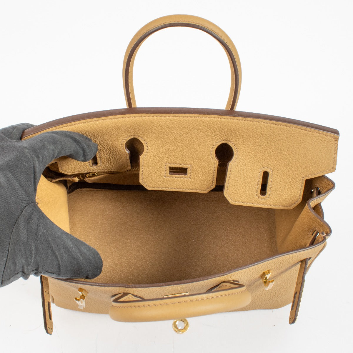 Hermès Birkin 25 Biscuit Togo GHW