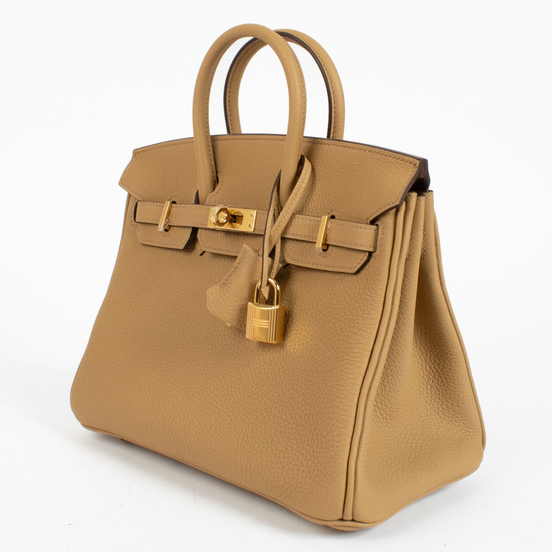 Hermès Birkin 25 Biscuit Togo GHW