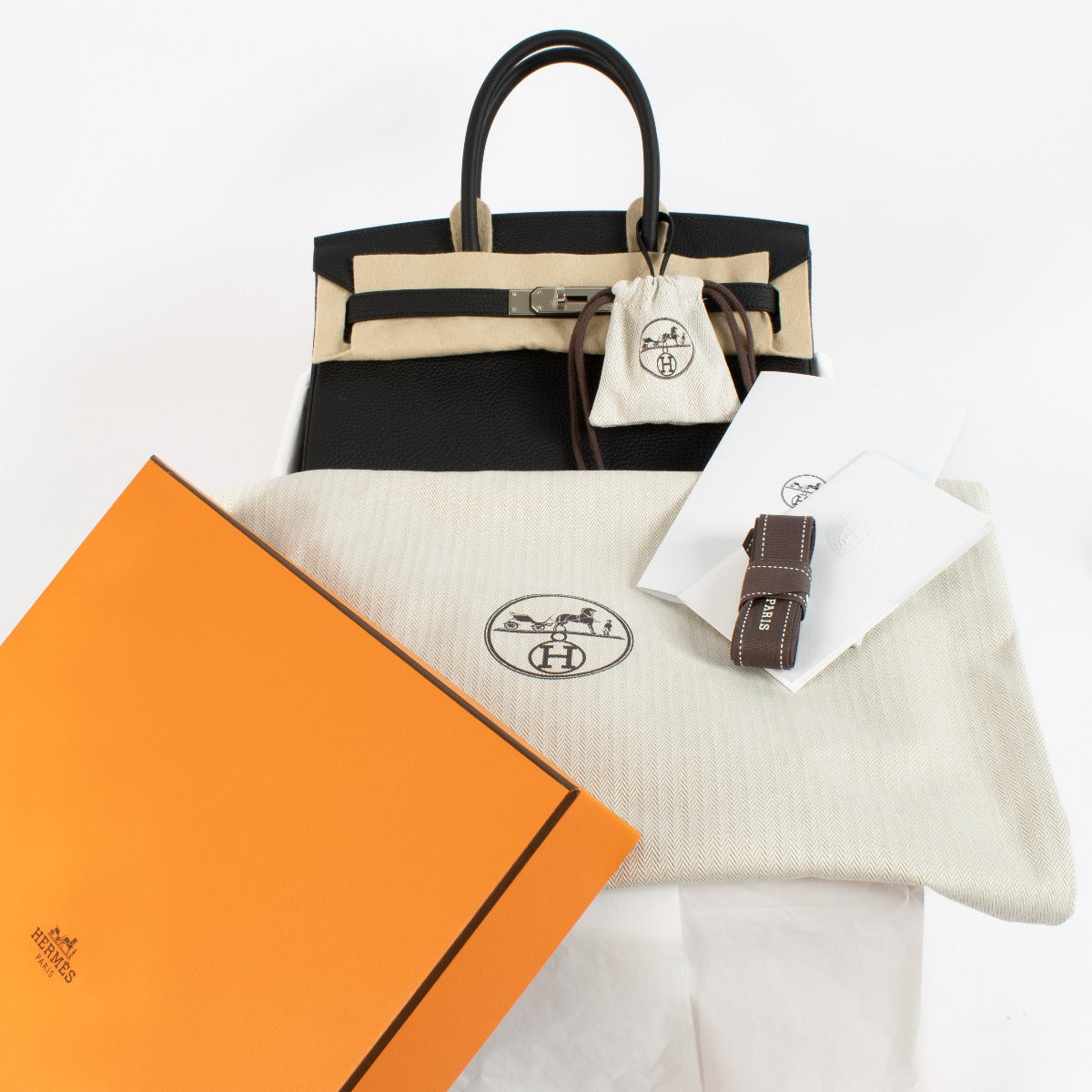 Authentic second hand 2025 brand new Hermès Birkin 30 Black Togo PHW on www.labellov.com