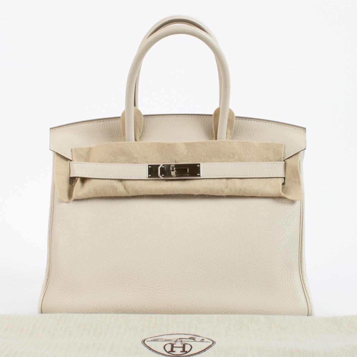 Hermès Birkin 30 Craie Clemence Palladium Hardware