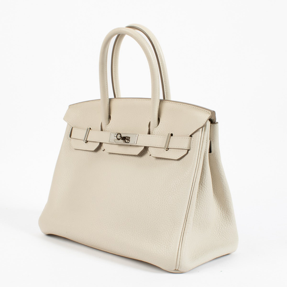 2015 Hermès Birkin 30 Craie Clemence Palladium Hardware