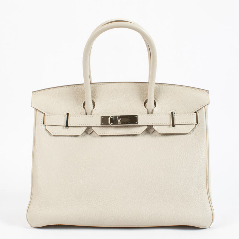 Hermès Birkin 30 Craie Clemence Palladium Hardware