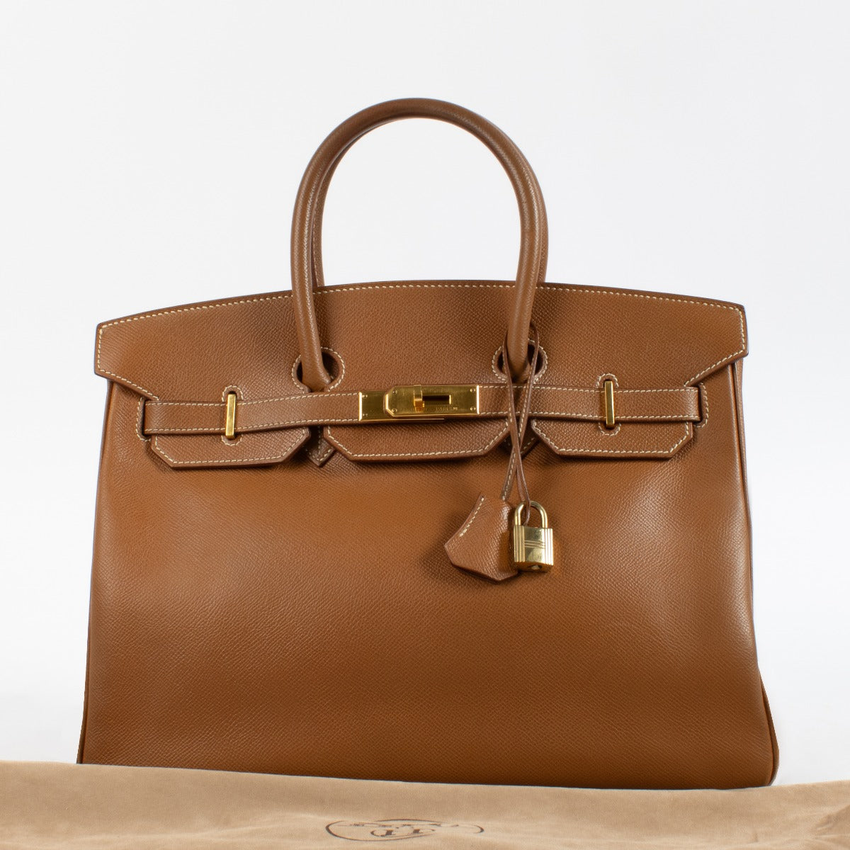 Hermès Birkin 35 Gold Courchevel GHW