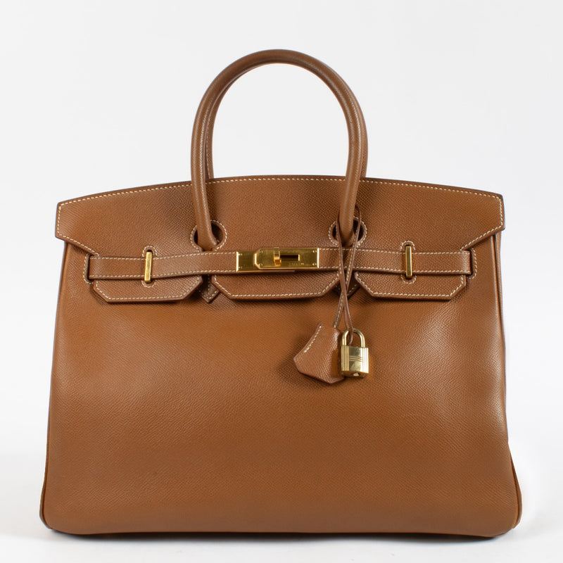 Hermès Birkin 35 Gold Courchevel GHW