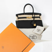 Authentic second hand designer vintage brand new store fresh Hermès Birkin 30 Black Togo GHW