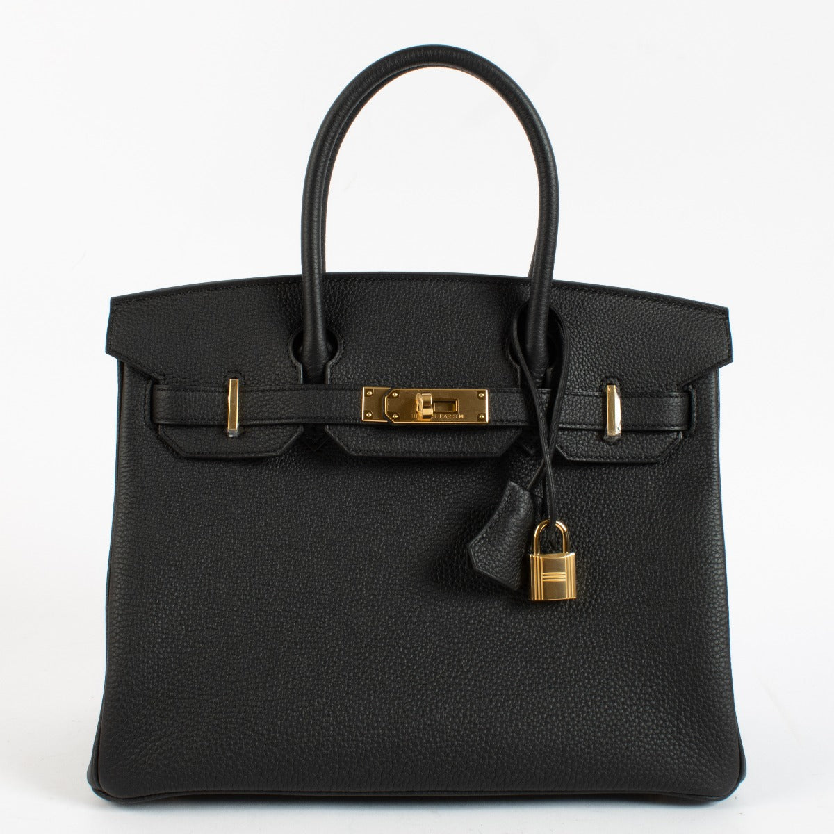 Authentic second hand designer vintage brand new store fresh Hermès Birkin 30 Black Togo GHW