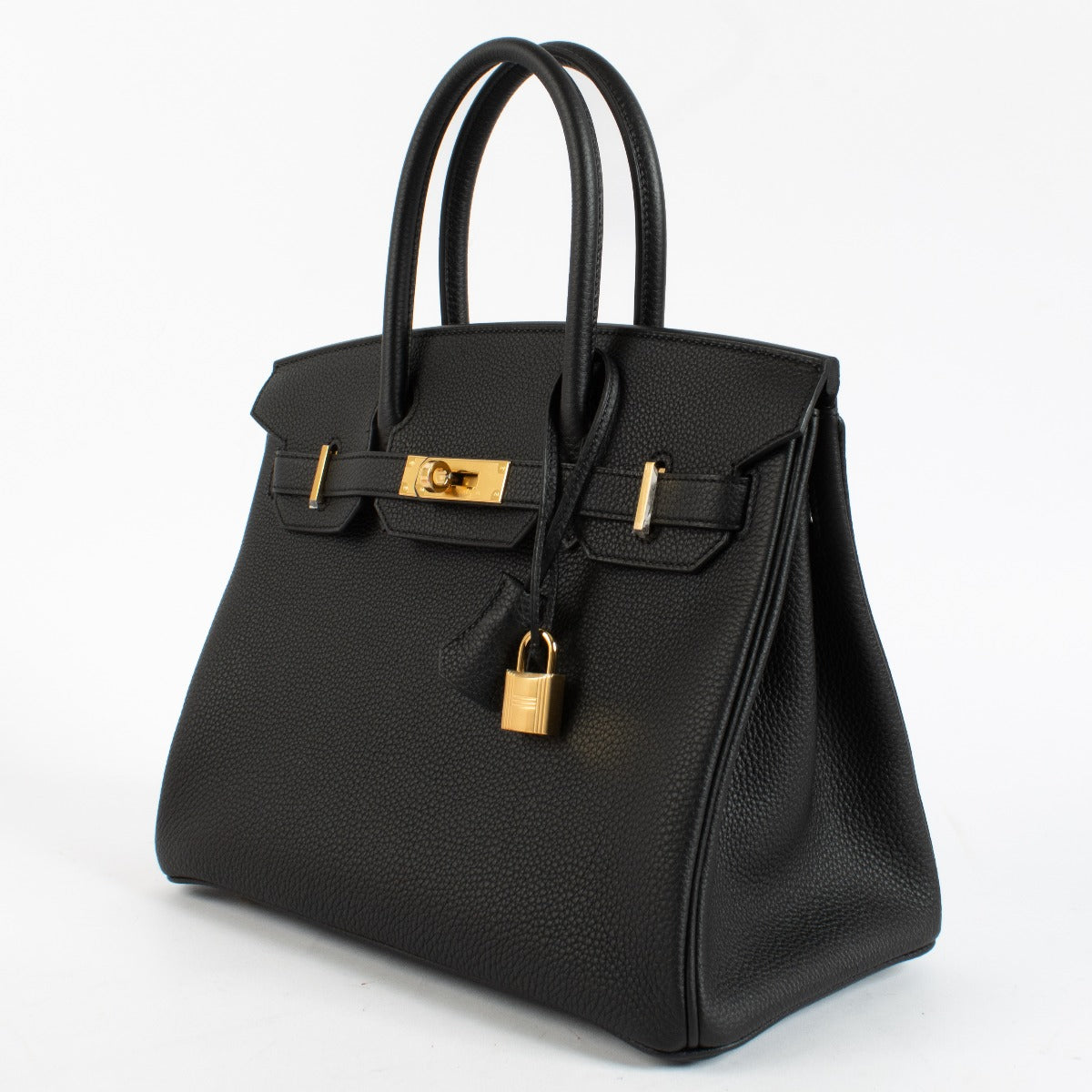 Authentic second hand designer vintage brand new store fresh Hermès Birkin 30 Black Togo GHW
