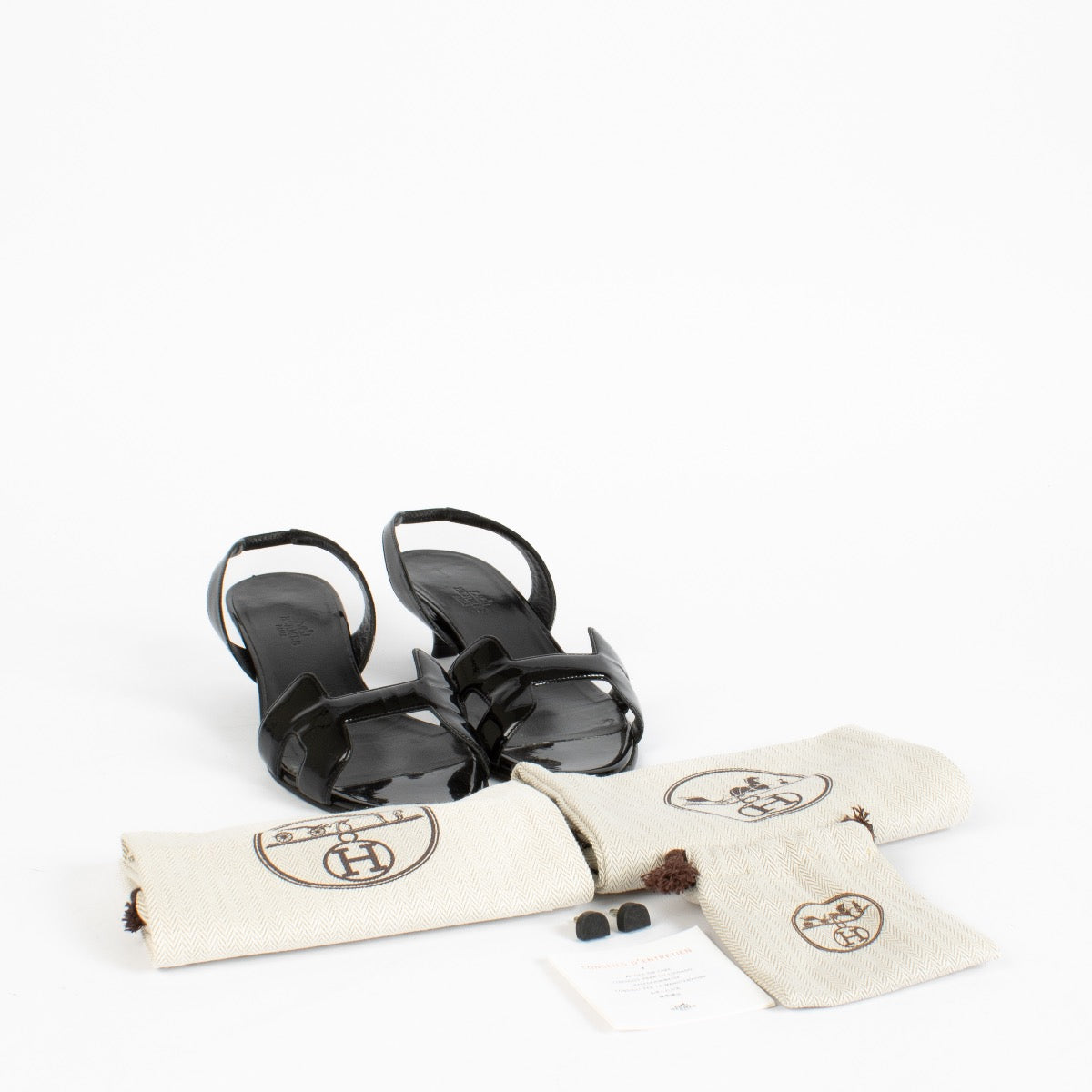 Authentic second-hand Hermès Black Sandals - Size 39 1/2 on labellov.com