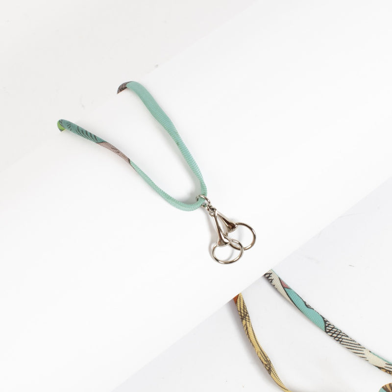 Hermès Zijden Tourbillon de Couleurs Horsebit Armband/Ketting