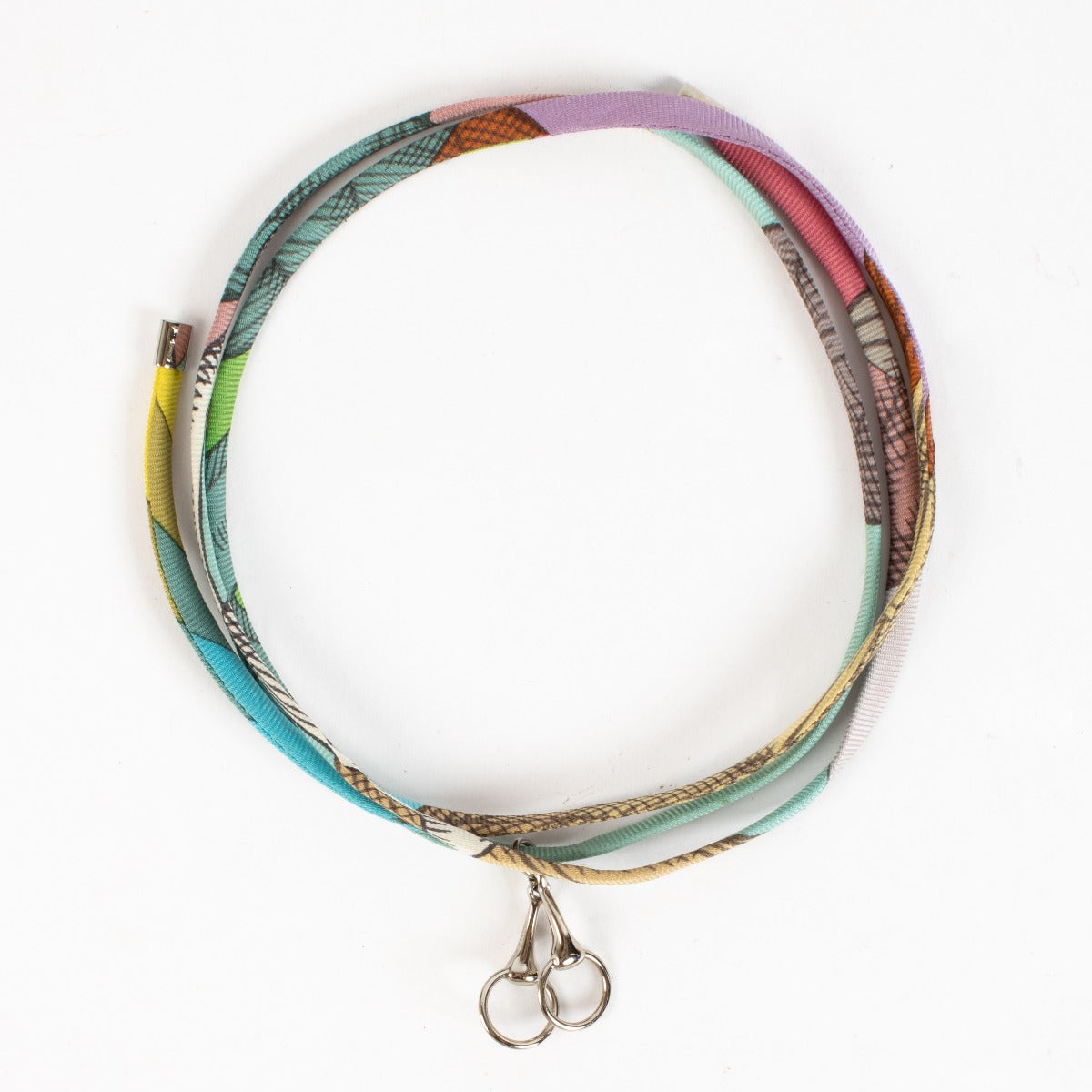 Hermès Silk Tourbillon de Couleurs Horsebit Bracelet/Necklace