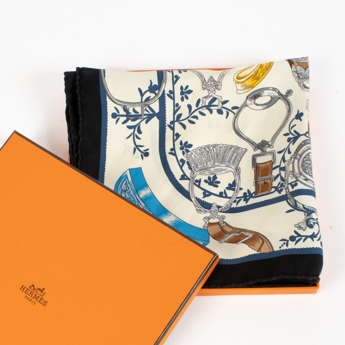 Foulard Hermès Gavroche Etriers 45