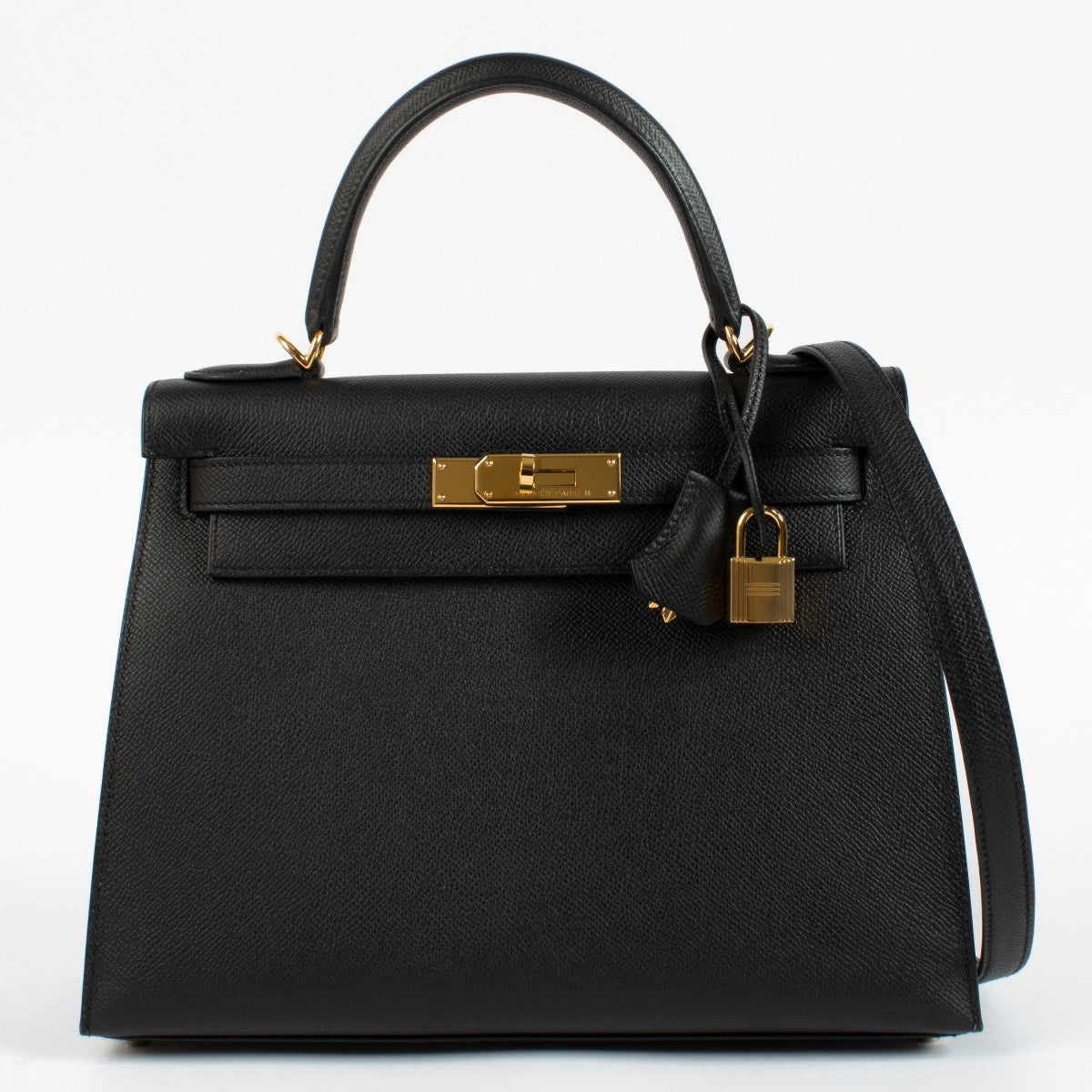 Hermès Kelly 28 Black Epsom GHW