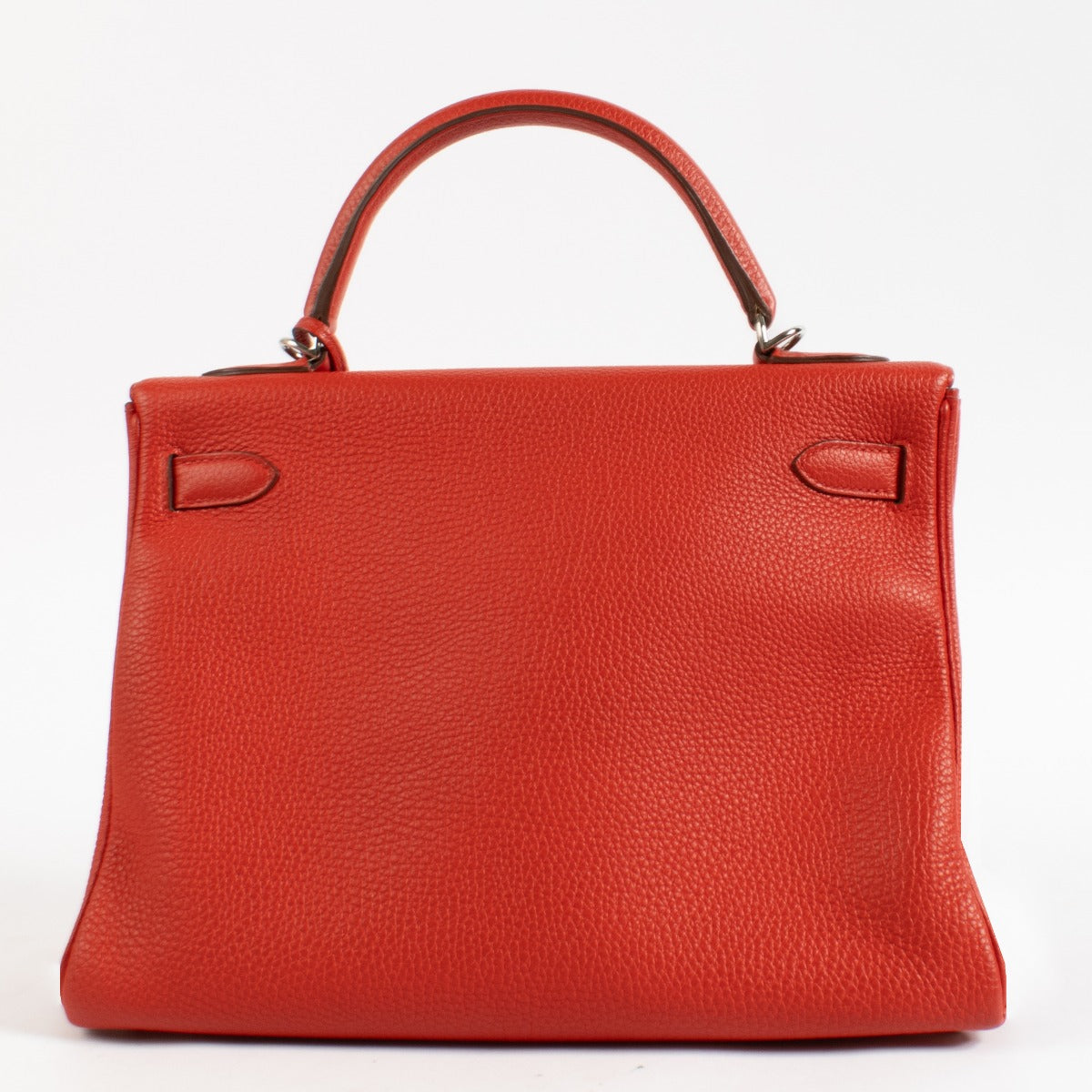 Hermès HSS Kelly 32 Rouge Geranium/Gris Mouette Togo PHW