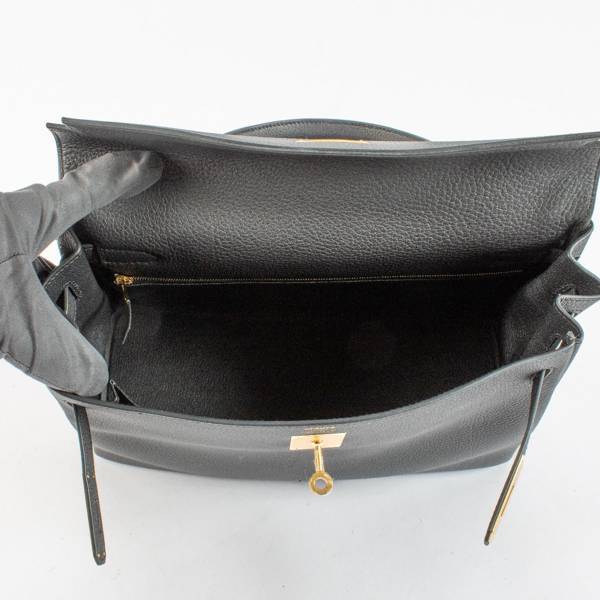 Hermès Kelly 32 Noir Togo GHW