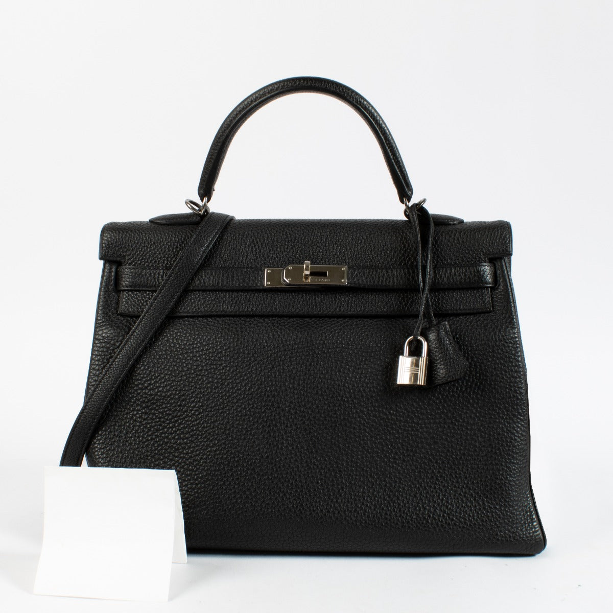 Hermès Kelly 35 Noir Togo Accastillage Palladium