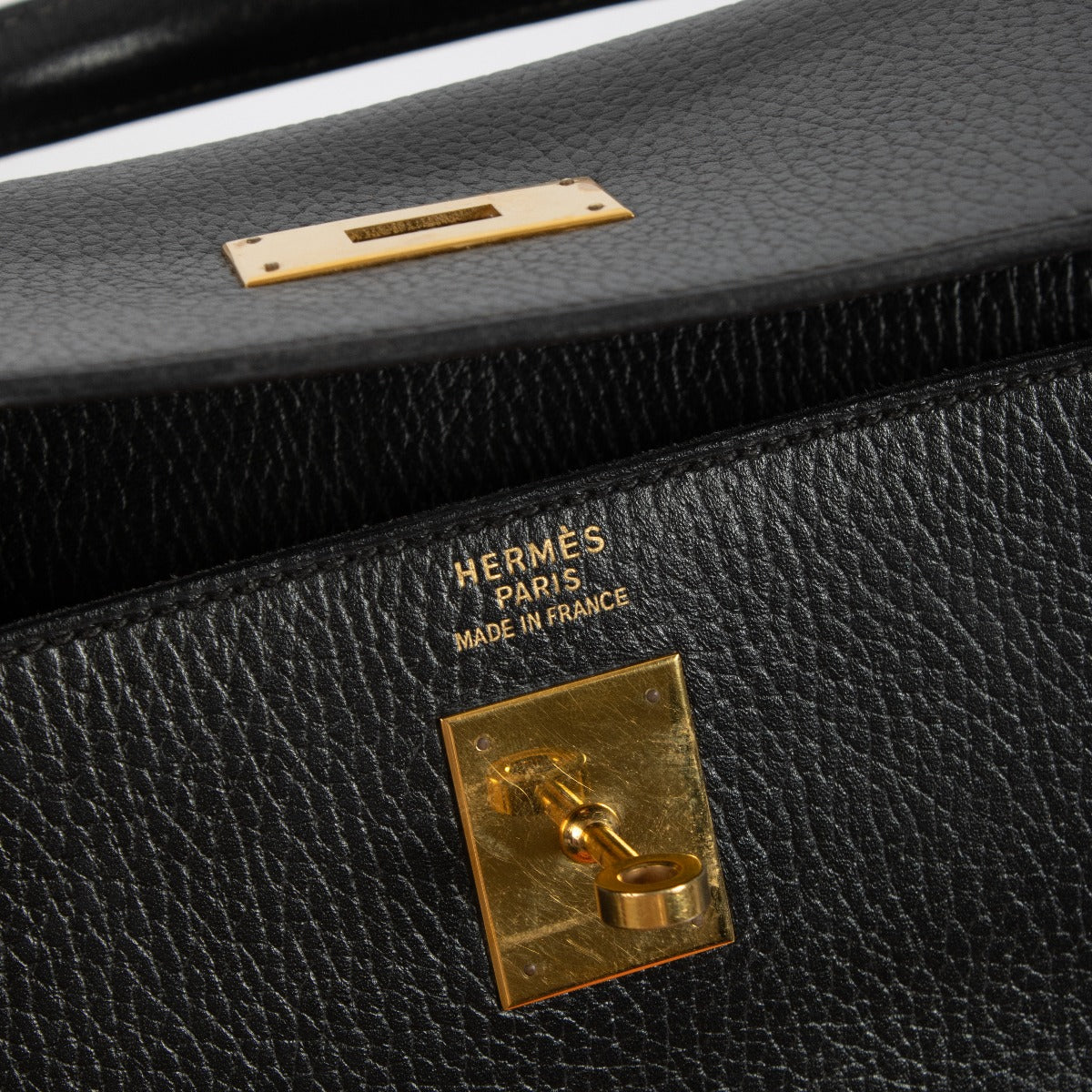 Hermès Kelly 40 Zwart Ardennes GHW