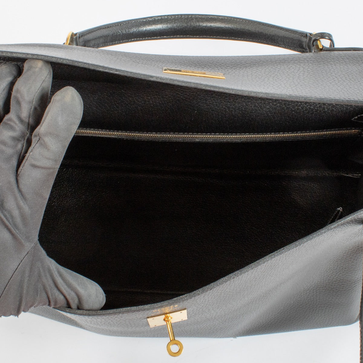Hermès Kelly 40 Zwart Ardennes GHW