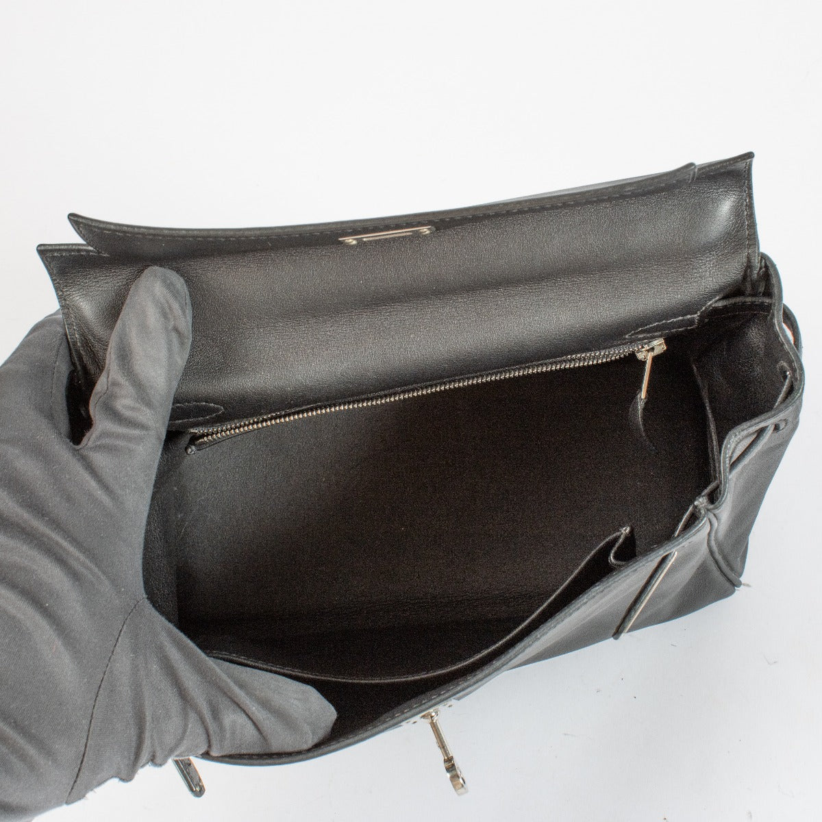 Hermès Kelly 25 Black Swift PHW