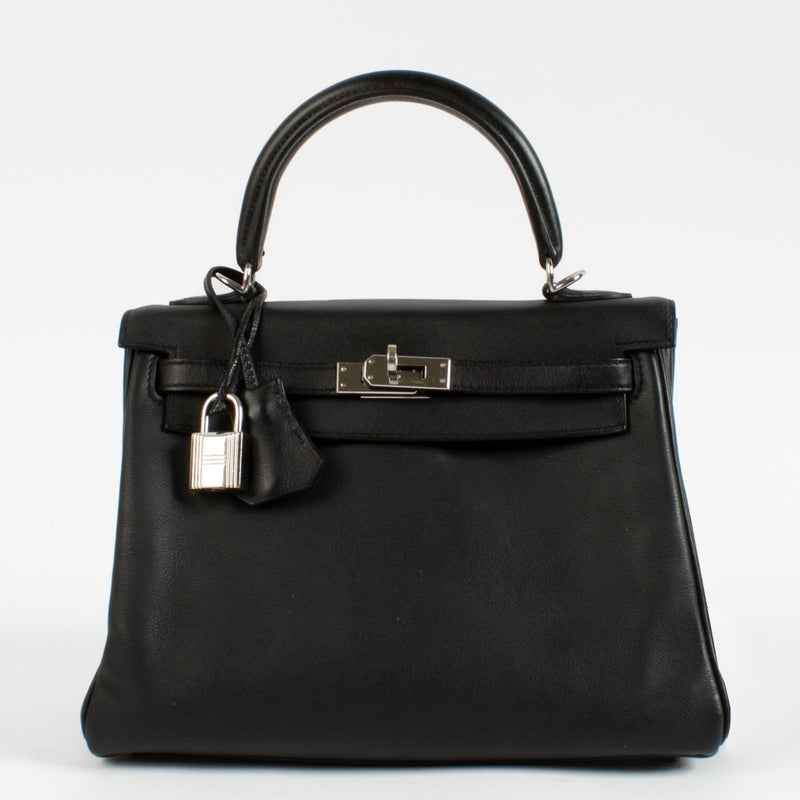 2016 Hermès Kelly 25 Black Swift PHW