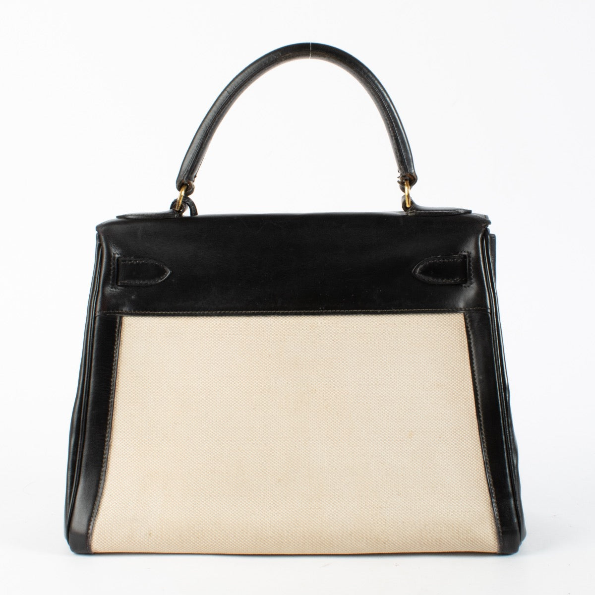 shop 100% authentic second hand Hermès Vintage Kelly 28 Toile H Canvas/Box GHW on Labellov.com