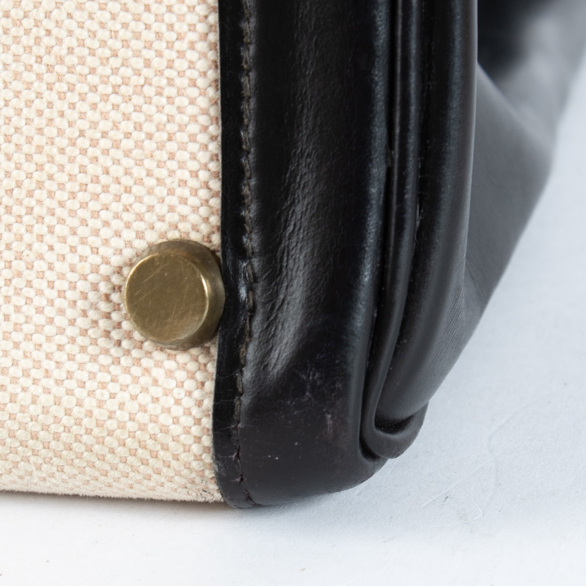 shop 100% authentic second hand Hermès Vintage Kelly 28 Toile H Canvas/Box GHW on Labellov.com
