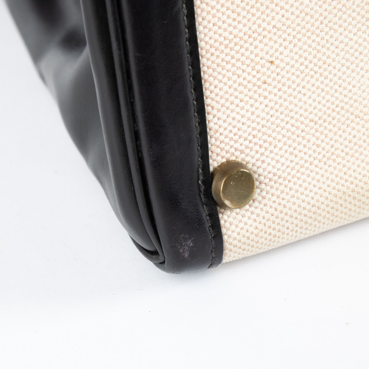 shop 100% authentic second hand Hermès Vintage Kelly 28 Toile H Canvas/Box GHW on Labellov.com