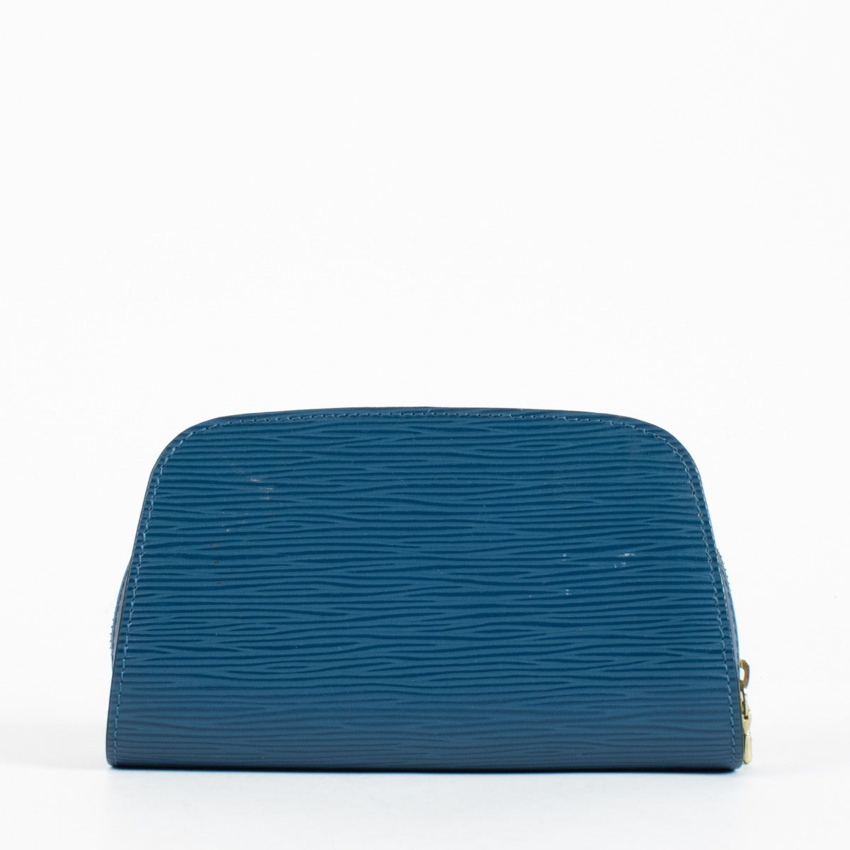 Pochette Louis Vuitton Dauphine PM en cuir Épi bleu Tolède