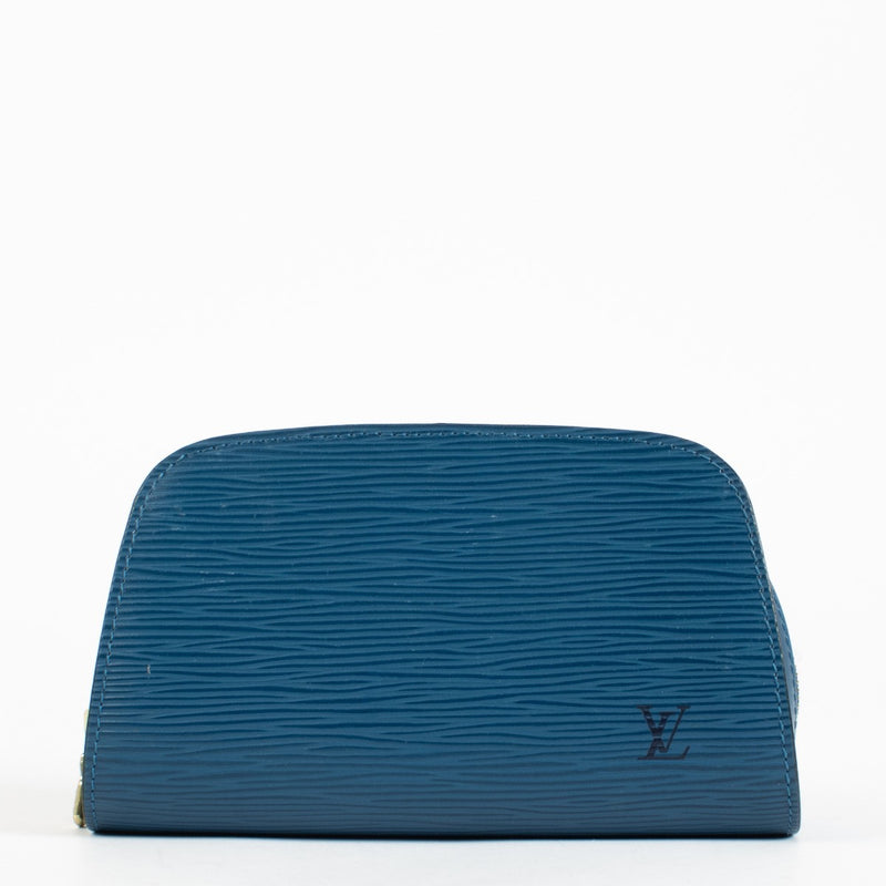 Louis Vuitton Toledo Blue Epi Dauphine PM Pouch