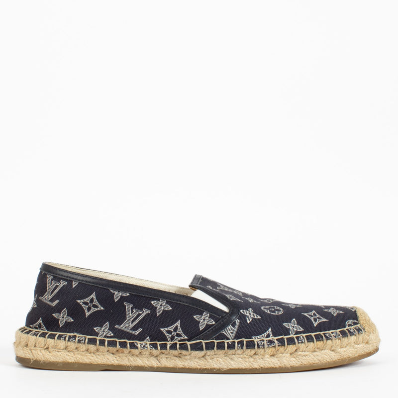 Louis Vuitton Blauwe Monogram Denim Bidart Espadrilles - Maat 39,5