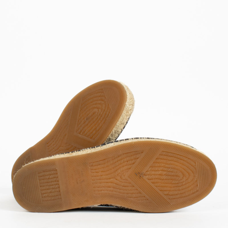 Louis Vuitton Blauwe Monogram Denim Bidart Espadrilles - Maat 39,5