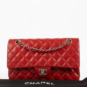 shop 100% authentic second hand Chanel Red Lambskin Medium Classic 11.12 Bag on Labellov.com