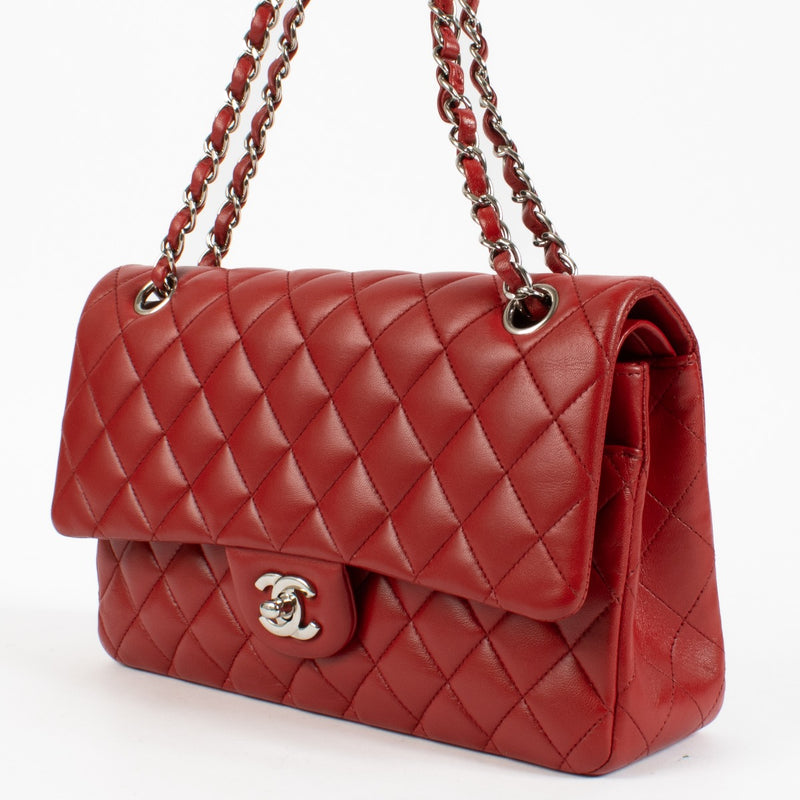 Chanel Red Lambskin Medium Classic 11.12 Bag