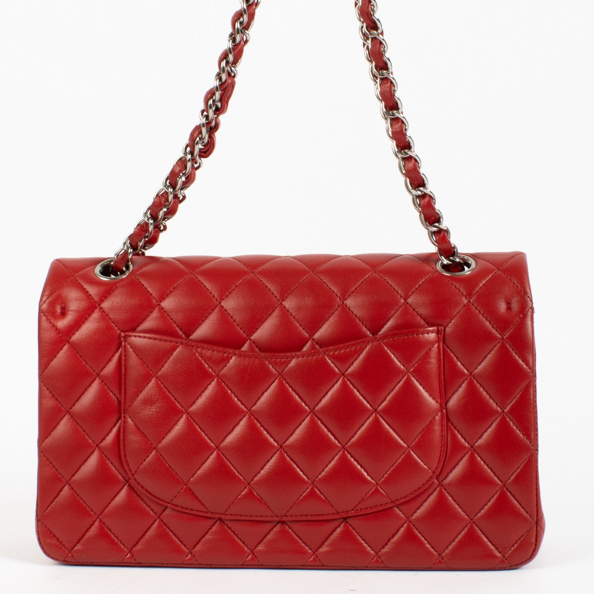 shop 100% authentic second hand Chanel Red Lambskin Medium Classic 11.12 Bag on Labellov.com