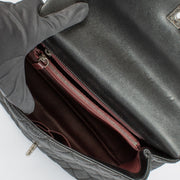 Chanel Black Caviar/Lizard Large Coco Handle Bag