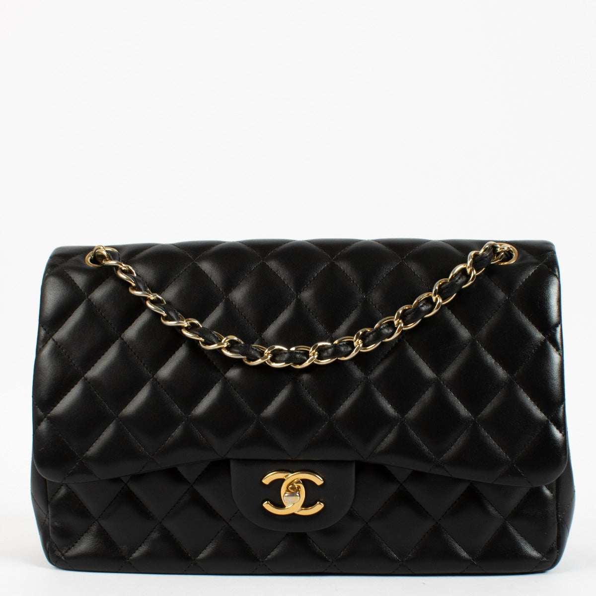 Chanel Black Lambskin Large Classic Bag