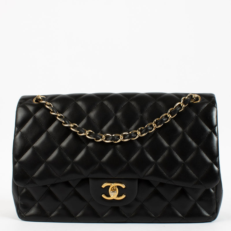 Chanel Black Lambskin Large Classic Bag