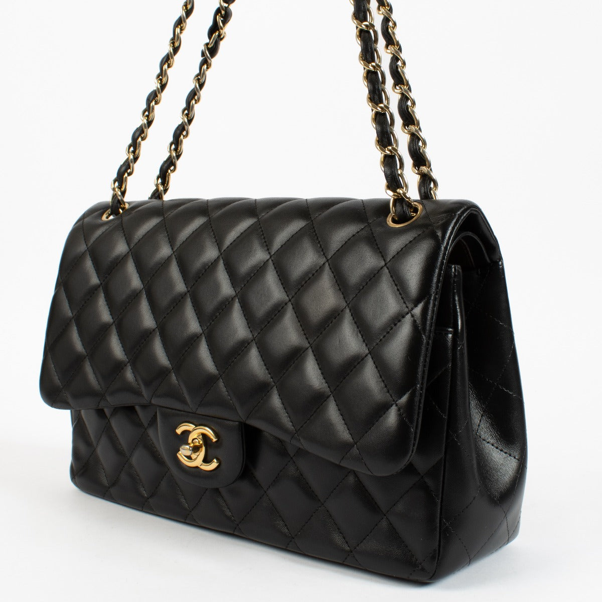Chanel Black Lambskin Large Classic Bag