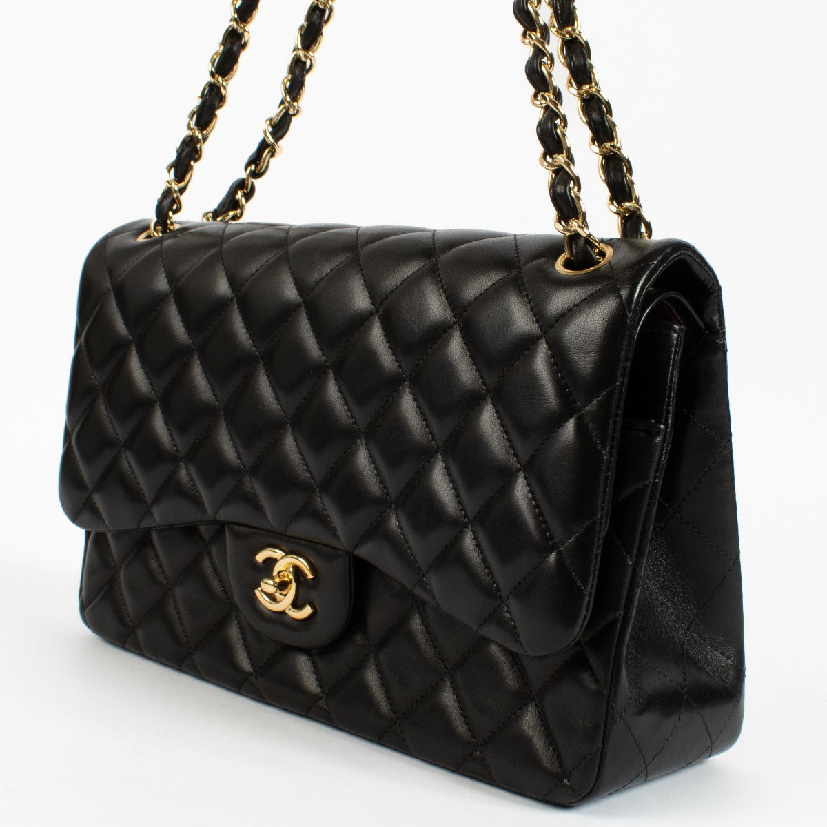 Chanel Black Lambskin Large Classic Bag