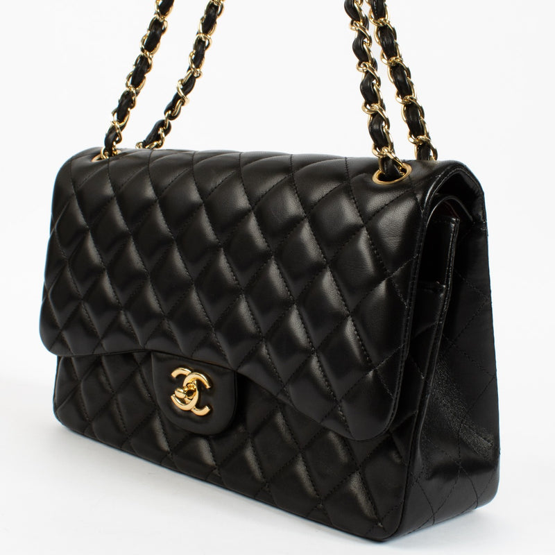 Chanel Black Lambskin Large Classic Bag