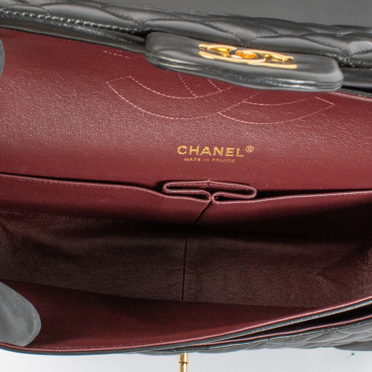 Chanel Black Lambskin Large Classic Bag